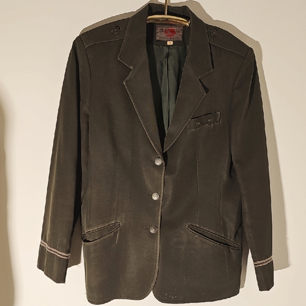 Vintage BILL HAIRE Classic Olive Green‎ Women's BlazerEastern Airline 14